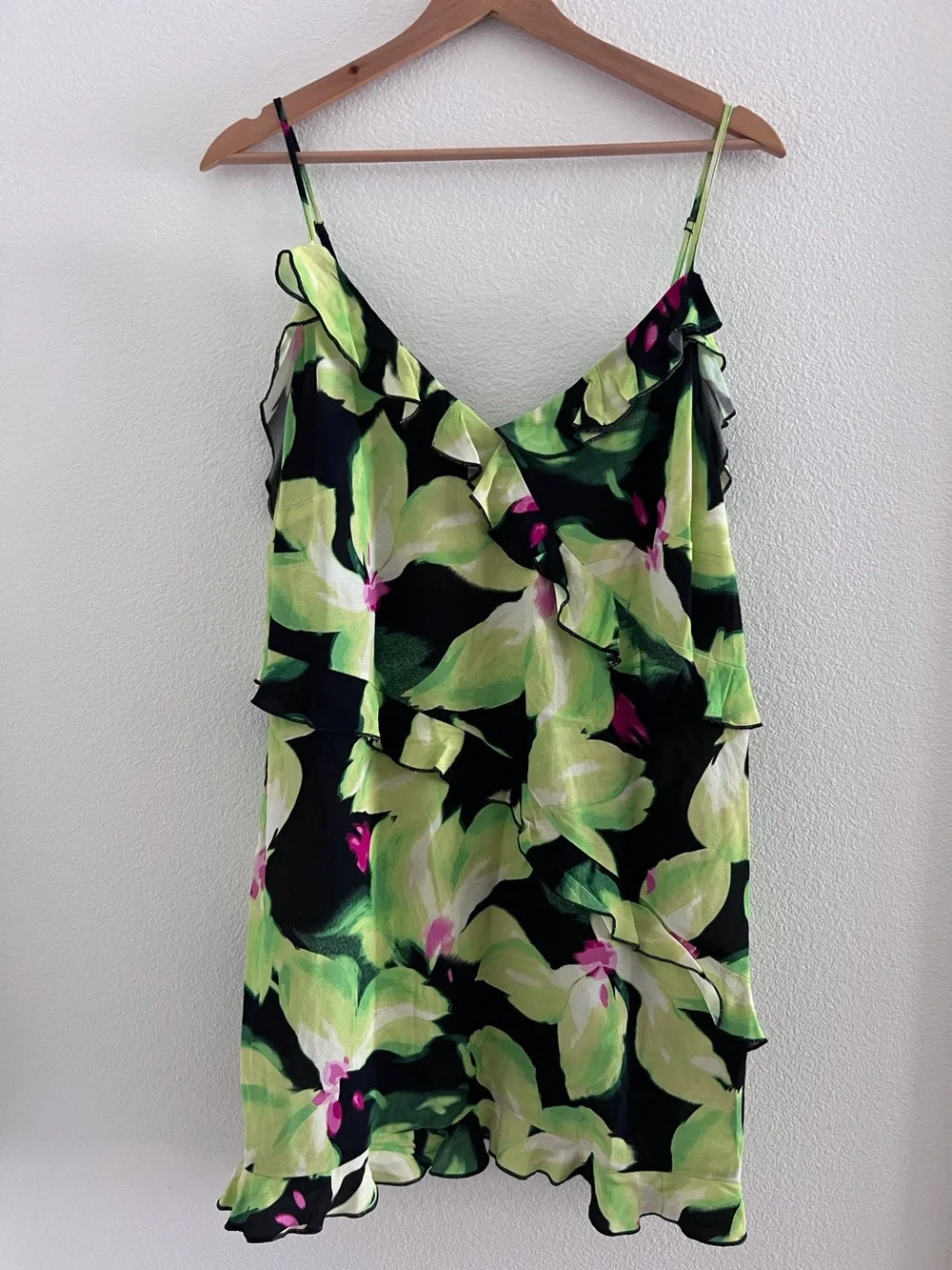 h&m green ruffle dress H&M Conscious Collection Tulle Dress in Green UFO No More